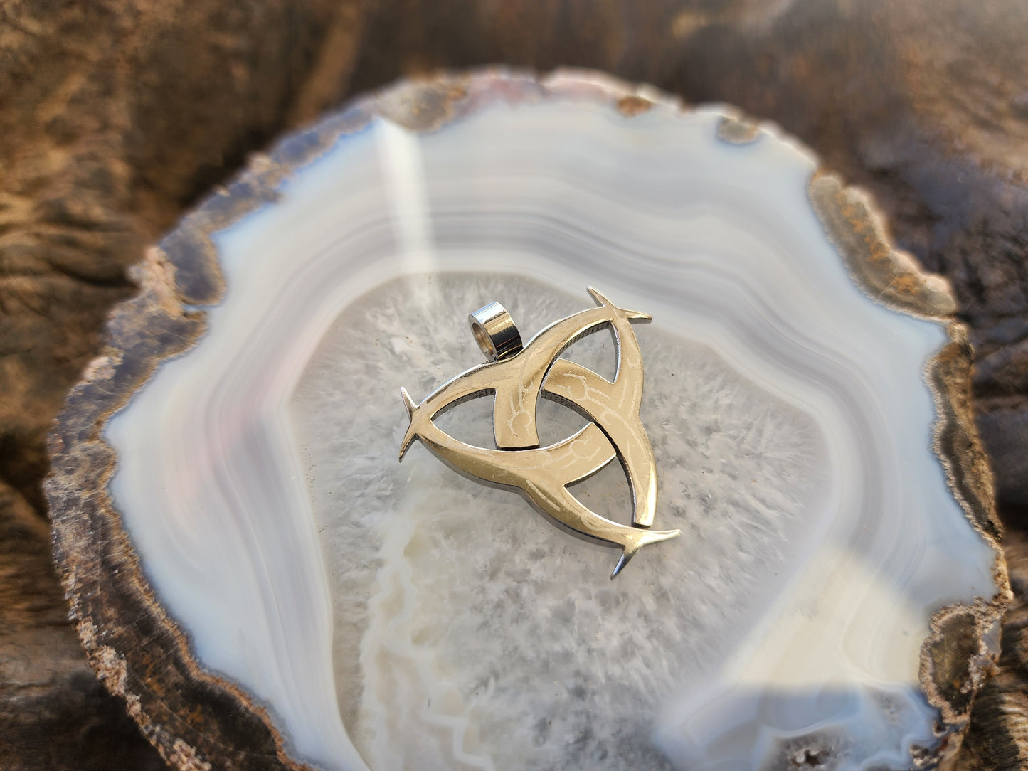 Nordic Viking Triple Horn of Odin Pendant