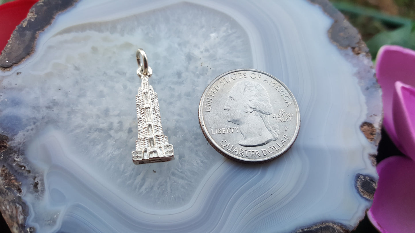 .925 Sterling Silver Empire State Pendant