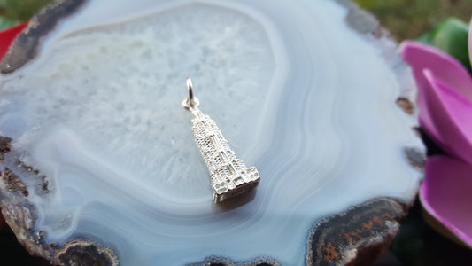 .925 Sterling Silver Empire State Pendant