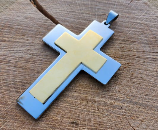 Stainless Steel Large Cross Pendant