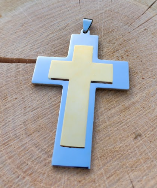 Stainless Steel Large Cross Pendant